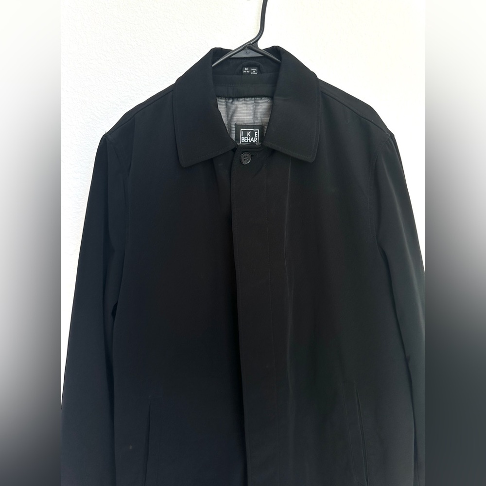 Ike Behar Black Peacoat men’s Medium knee length jacket - Picture 3 of 12
